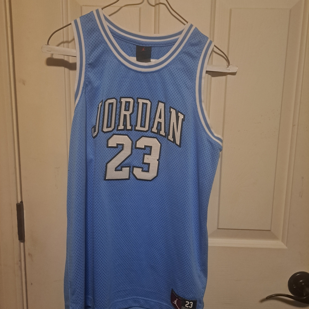 Jordan 23 Blue Mesh Basketball Jersey